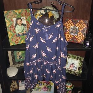 No shoulder floral blouse